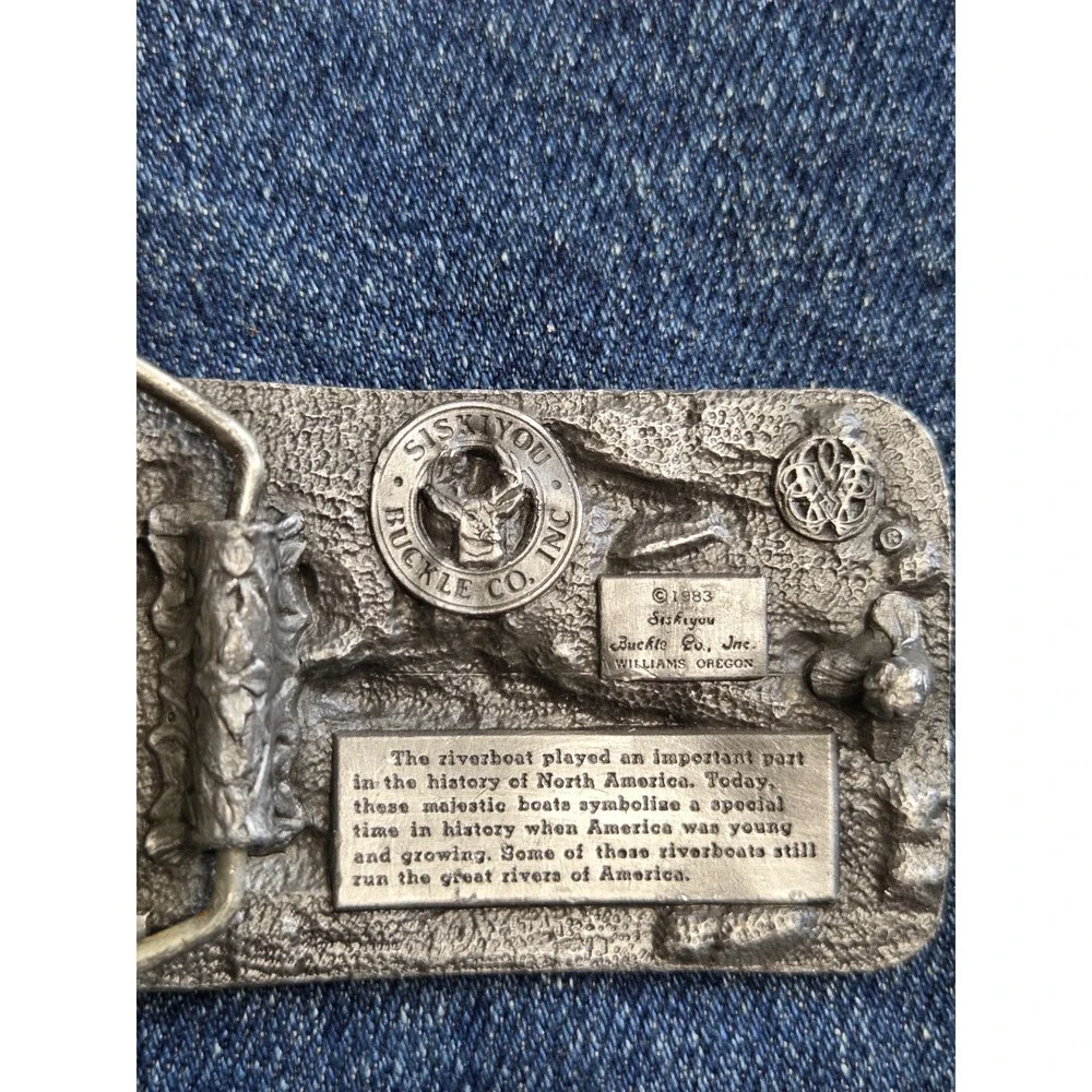 Siskiyou Brand American Steamboat Silver Belt Buckle - Made in USA